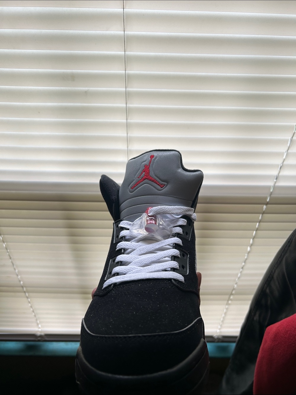 Jordan Black/Gray/Red High-Top Basketball Shoe size 10